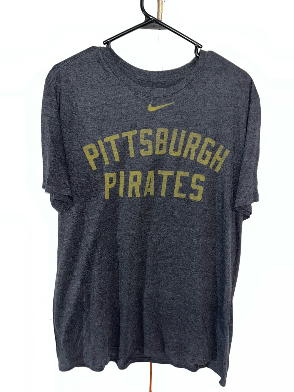 Nike Dark Gray authentic mens Pittsburgh Pirates baseball mlb t shirt L